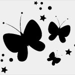 Wand Muster Vorlagen Fabelhaft Wandtattoo Schmetterlinge Und Sternchen