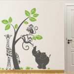 Wandbild Baum Vorlage Angenehm Wandtattoo Affenbaum 2 Farbig