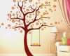 Wandbild Baum Vorlage Erstaunlich Blüten Baum Mit Vögeln Und Schaukel 3farbig Wandtattoo