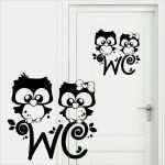 Wandtattoo Eigene Vorlage Hübsch Wandtattoo Wc Türaufkleber Eulen Badezimmer