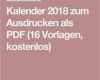 Website Vorlagen Kostenlos Erstaunlich Kalender 2018 Zum Ausdrucken Als Pdf 16 Vorlagen