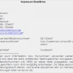Website Vorlagen Kostenlos Genial Impressum Einer Einzelfirma Vorlage Zum Download