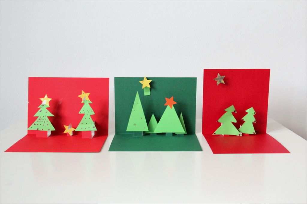 Weihnachtskarten Basteln Mit Kindern Vorlagen Neu Selbstgemachte Weihnachtskarten In 3d