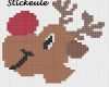 Weihnachtskarten Sticken Vorlagen Großartig Stickbild Weihnachten Rudolph …