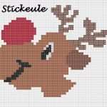 Weihnachtskarten Sticken Vorlagen Großartig Stickbild Weihnachten Rudolph …
