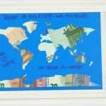 Weltkarte Geldgeschenk Vorlage Einzigartig Geldgeschenk Hochzeit Eine Weltkarte Mit Geld Basteln