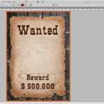 Western Steckbrief Vorlage Kostenlos Beste Freitagstutorial Wanted Motiv Mit Shop Saxoprint Blog