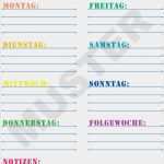 Wochenplan Kinderkrippe Vorlage Bewundernswert Printable Wochenplan Zum Kostenlosen Download
