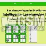 Wöchnerinnen Vorlagen Maxi Hübsch Intelligente Leseimpulse 8 Leselernvorlagen Maxi