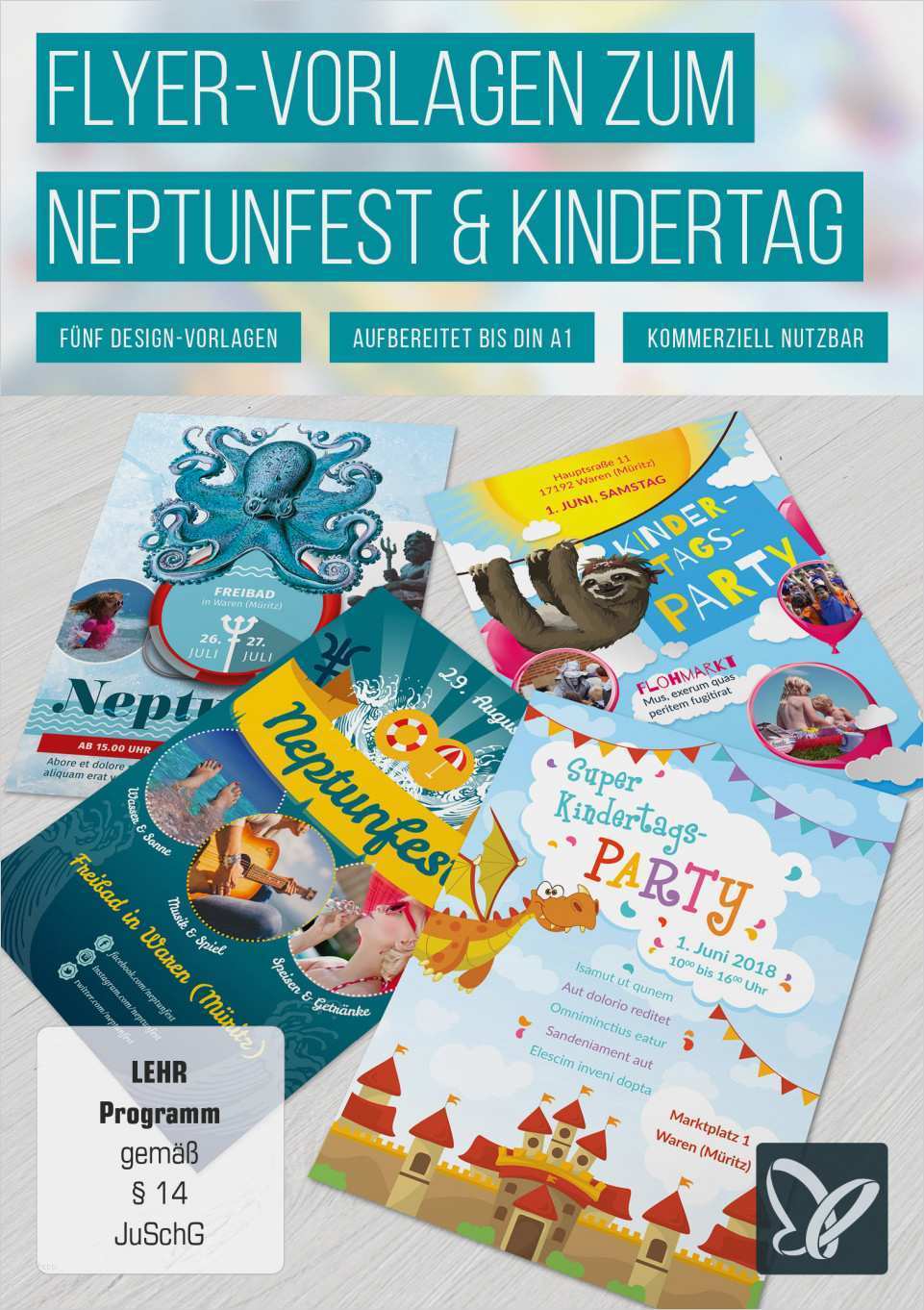 Word Flyer Vorlage Wunderbar Flyer Vorlagen Zum Neptunfest Und Kindertag