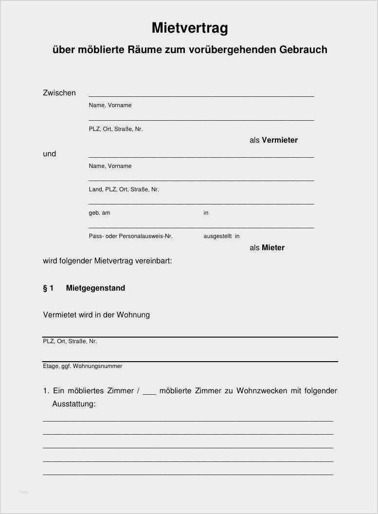 Word formular Vorlage Erstaunlich Word formular Vorlage Genial Mietvertrag Kündigen Vorlage