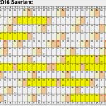 Word Kalender Vorlage Elegant Kalender 2016 Saarland Ferien Feiertage Pdf Vorlagen