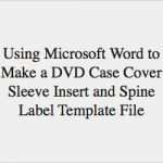 Word Vorlage Cd Cover Beste Using Microsoft Word to Make A Dvd Case Cover Sleeve