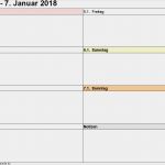 Word Vorlage Kalender 2018 Genial Wochenkalender 2018 Als Word Vorlagen Zum Ausdrucken