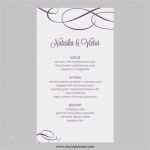 Word Vorlage Kirchenheft Hochzeit Genial Hochzeit Menü Karte Vorlage Kalligraphischen Polka Lila