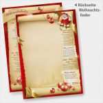 Word Vorlage Weihnachten Briefpapier Best Of Weihnachtsbriefpapier Santa Zweiseitig 100 Blatt