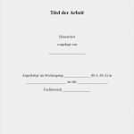 Word Vorlage Wissenschaftliche Arbeit Genial Deckblatt Einer Hausarbeit