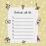 Wunschliste Geburtstag Vorlage Beste Weihnachts Wunschliste Vorlage Handgezeichnete Elemente