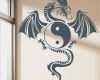 Yin Yang Tattoo Vorlagen Angenehm Großer Drache Tribal Yin Yang Wandtattoos