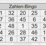 Zahlen Bingo Vorlage Beste Ergänzung Mit 10 Spielscheinen Bingoscheinen Für Das