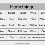Zahlen Bingo Vorlage Erstaunlich Ein Bingo Spiel Mit 48 Begriffen Zum Herbst Statt Zahlen
