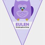 Zahnstocher Fähnchen Vorlage Erstaunlich Eulen Geburtstag Dekoration Bastelideen Einladung Und