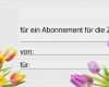 Zeitschriften Abo Kündigen Vorlage Schönste Geschenkurkunde Aboandmore Zeitschriften Abo