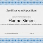 Zertifikat Vorlage Word Cool Zertifikat Zum Stipendium formeller Blauer Rahmen