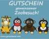Zoo Gutschein Vorlage Neu Gutschein Gemeinsamer Zoobesuch – Grusskarten Zum Ausdrucken