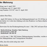 Zweite Mahnung Vorlage Angenehm 7 Mahnung Schreiben Vorlage
