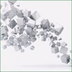 3d Würfel Vorlage Süß Abstrakt 3d Glänzend Weißen Würfel Stockfoto