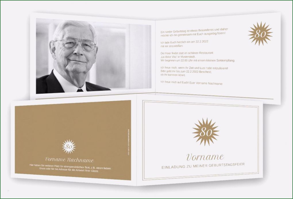 80 Geburtstag Einladung Vorlage Wunderbar Einladung 80 Geburtstag