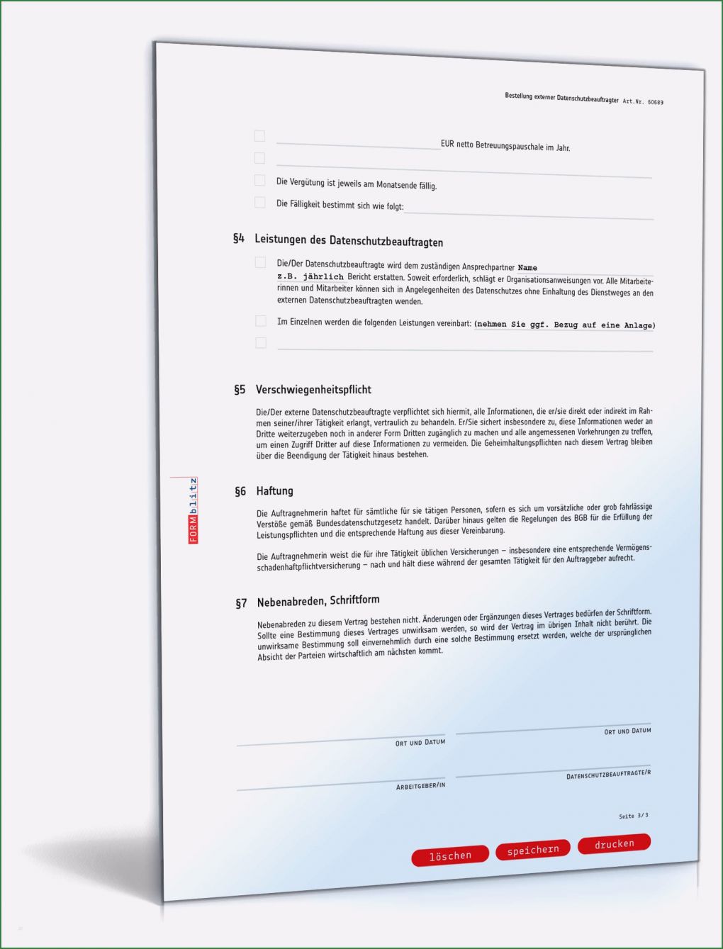 Abberufung Datenschutzbeauftragter Vorlage Elegant Muster Dienstleistungsvertrag Externer Datenschutzbeauftragter