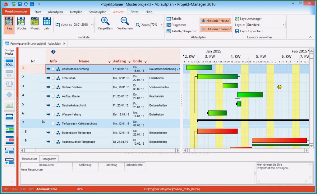 Ablaufplan Projektmanagement Vorlage Bewundernswert Projektmanager software Programm Bauzeitenplan Wesa