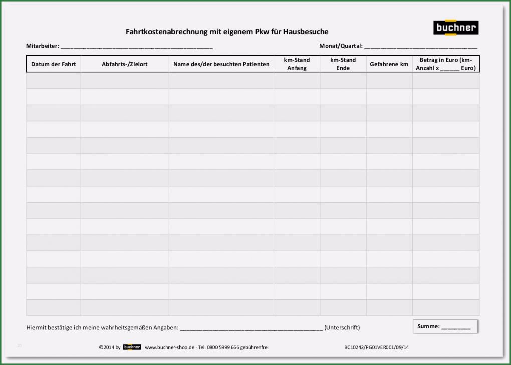 Abrechnung Krankenkasse Vorlage Angenehm Fahrtkostenabrechnung Mit Eigenem Pkw Für Hausbesuche