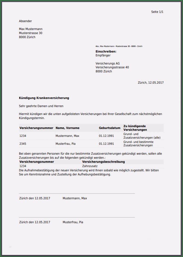 Abrechnung Krankenkasse Vorlage Wunderbar Kündigung Für Krankenkasse Kostenlos Als Pdf Online Erstellen