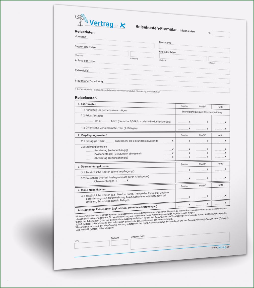 Abrechnung Reisekosten Vorlage Luxus Reisekostenabrechnung 2015