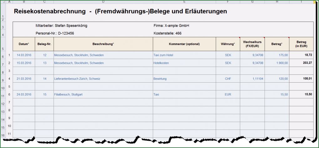 Abrechnung Reisekosten Vorlage Luxus Reisekostenabrechnung Excel sofort Download
