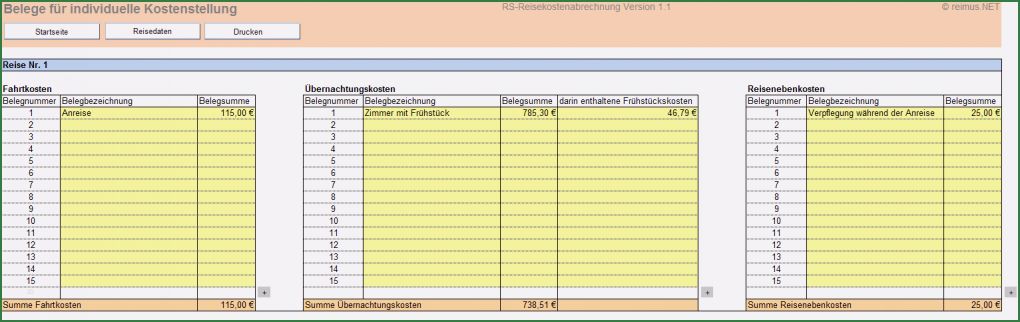 Abrechnung Vorlage Excel Erstaunlich Excel Vorlage Reisekostenabrechnung