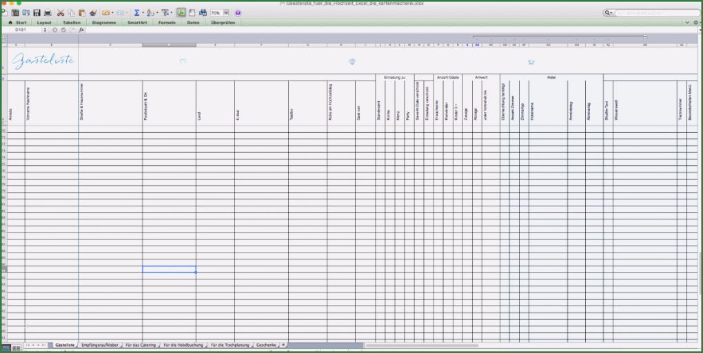 Adressliste Vorlage Pdf Beste Gästeliste Vorlage Für Ihre Hochzeit Gratis En