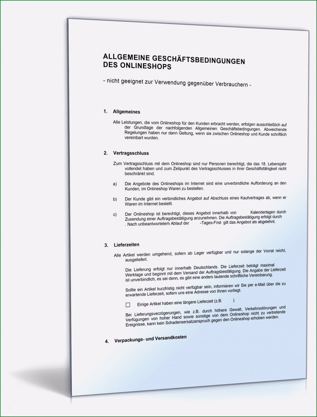 Agb Onlineshop Vorlage Erstaunlich Agb Für Einen Line Shop B2b