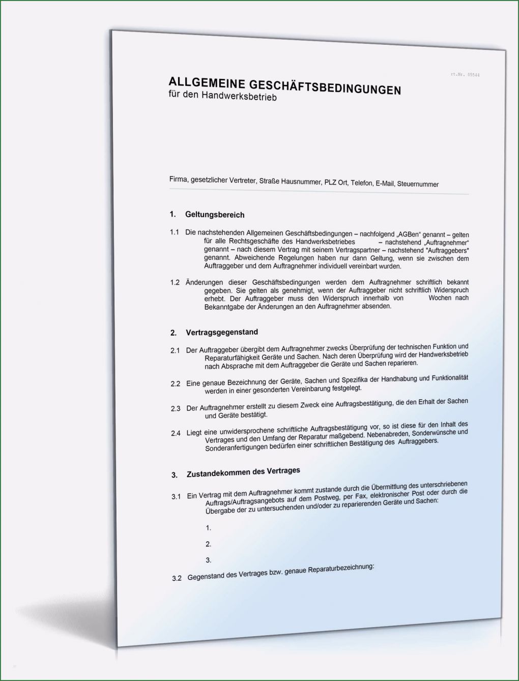 Agb Vorlage Dienstleistung Angenehm Agb Handwerker