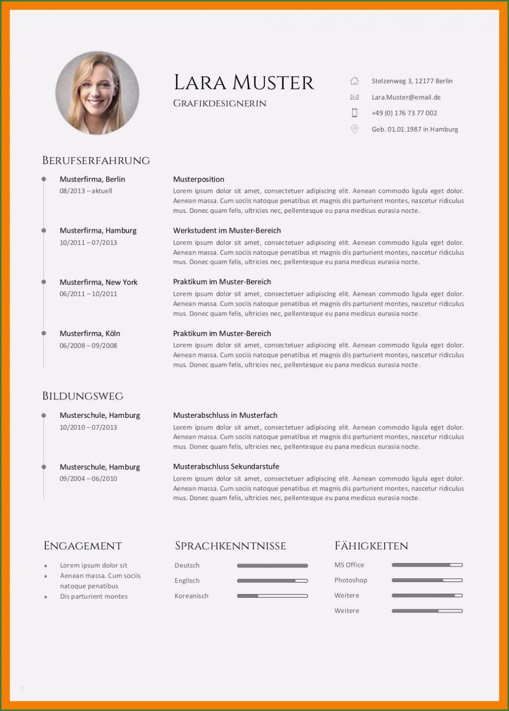 Akademischer Lebenslauf Vorlage Inspiration 7 Lebenslauf 2 Seiten