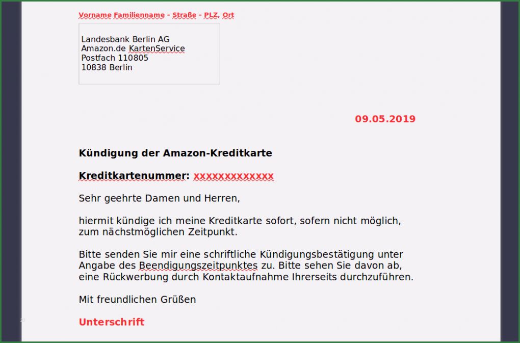 Amazon Agb Vorlage Wunderbar Amazon Kreditkarte Kündigen – so Geht’s Am Schnellsten