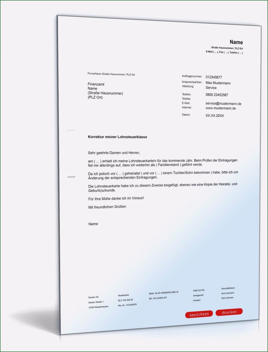 änderung Adresse Vorlage Neu Änderung Der Steuerklasse Muster Vorlage Zum Download