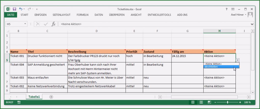 Anforderungsanalyse Vorlage Erstaunlich Tickets Nach Ms Excel Exportieren – In Step Blue
