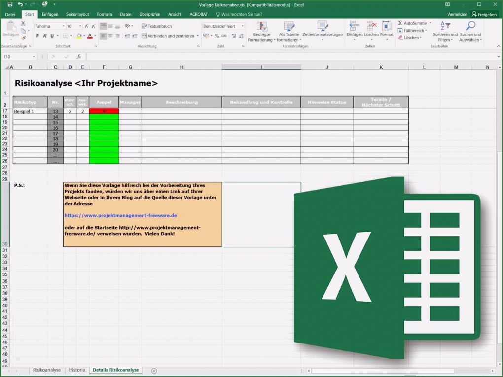 Anforderungsliste software Vorlage Wunderbar Excel Vorlage Risikoanalyse