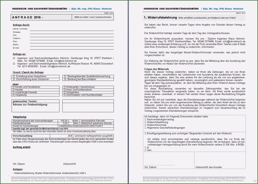 Angebot Stundensatz Vorlage Fabelhaft Sachverständiger Gutachter Für Schimmel