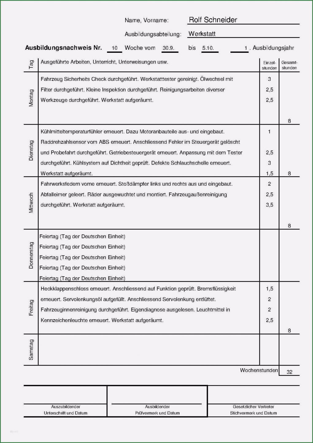 Anlagenmechaniker Wochenbericht Vorlagen Bewundernswert 30 Berichtsheft Wochenbericht Vorlage