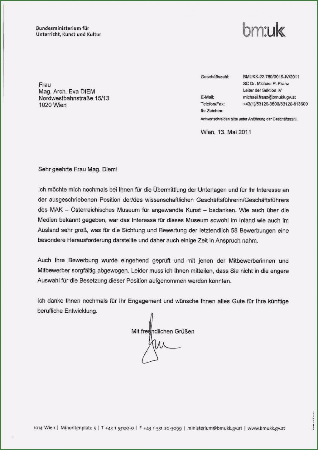 Antwort Auf Absage Bewerbung Vorlage Wunderbar 15 Bewerbungsabsage